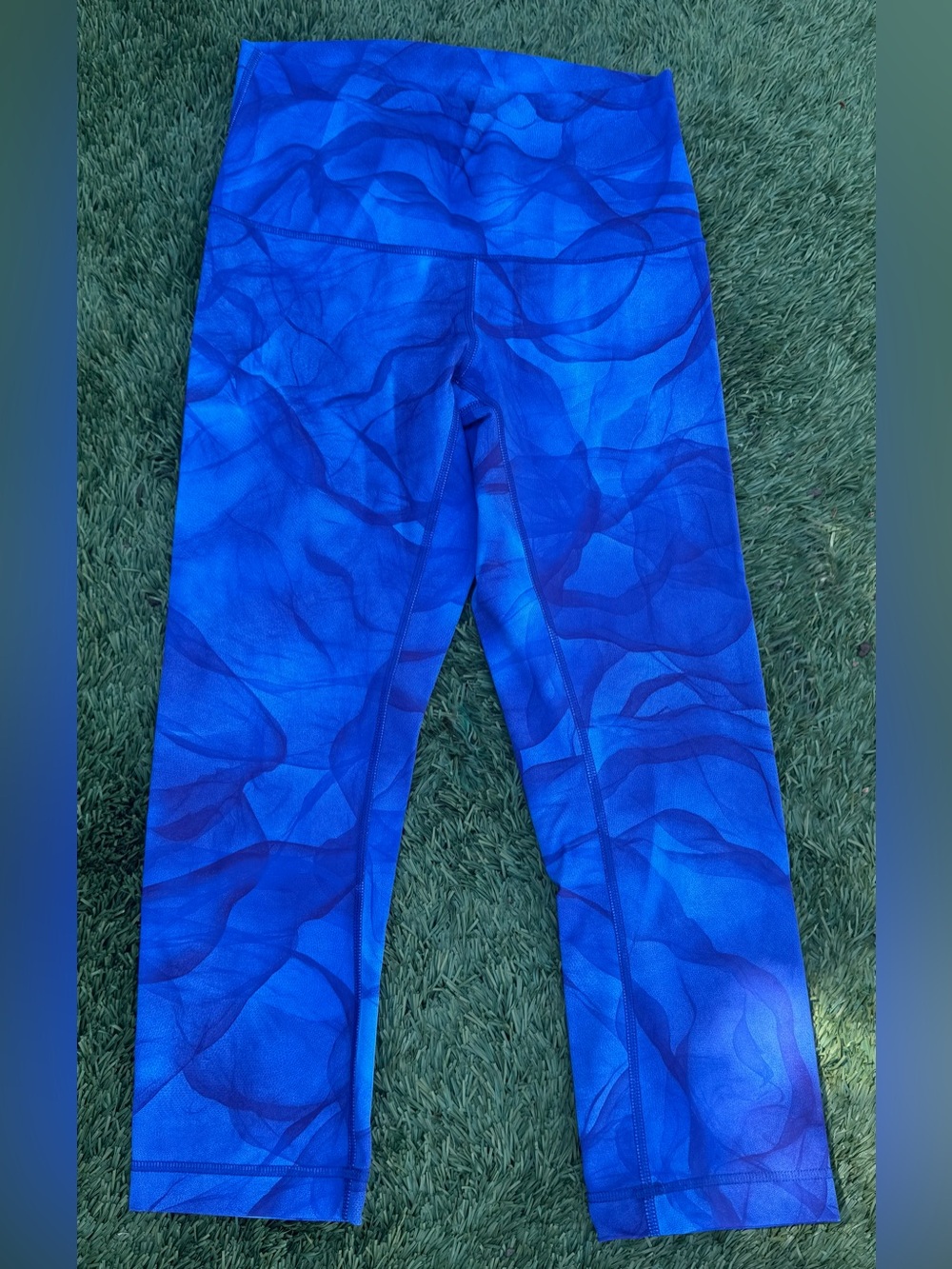 lululemon athletica Blue Abstract Print Leggings